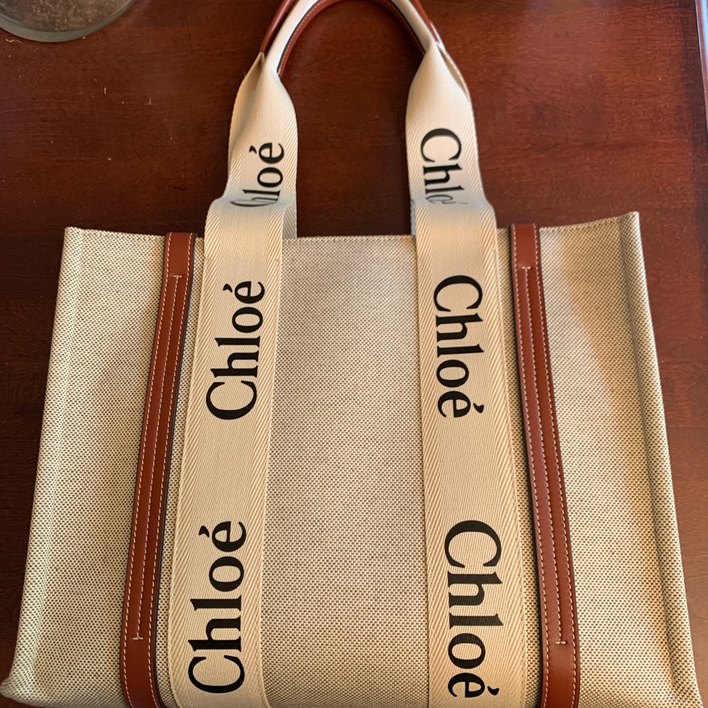 Authentic Chloe Medium Woody Tote